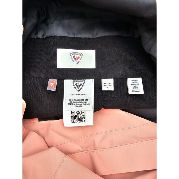 Rossignol Women's L Cooper Pink Relaxed Bib w/Matching Staci Pearly Jacket NWT - Picture 9 of 16